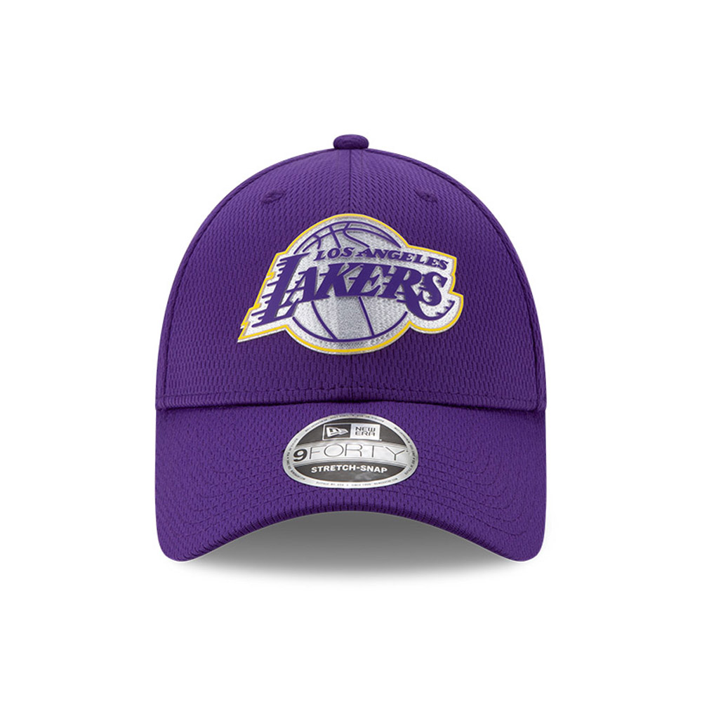 Gorra Los Angeles Lakers Back Half 9FORTY elástico con botón de presión, morada