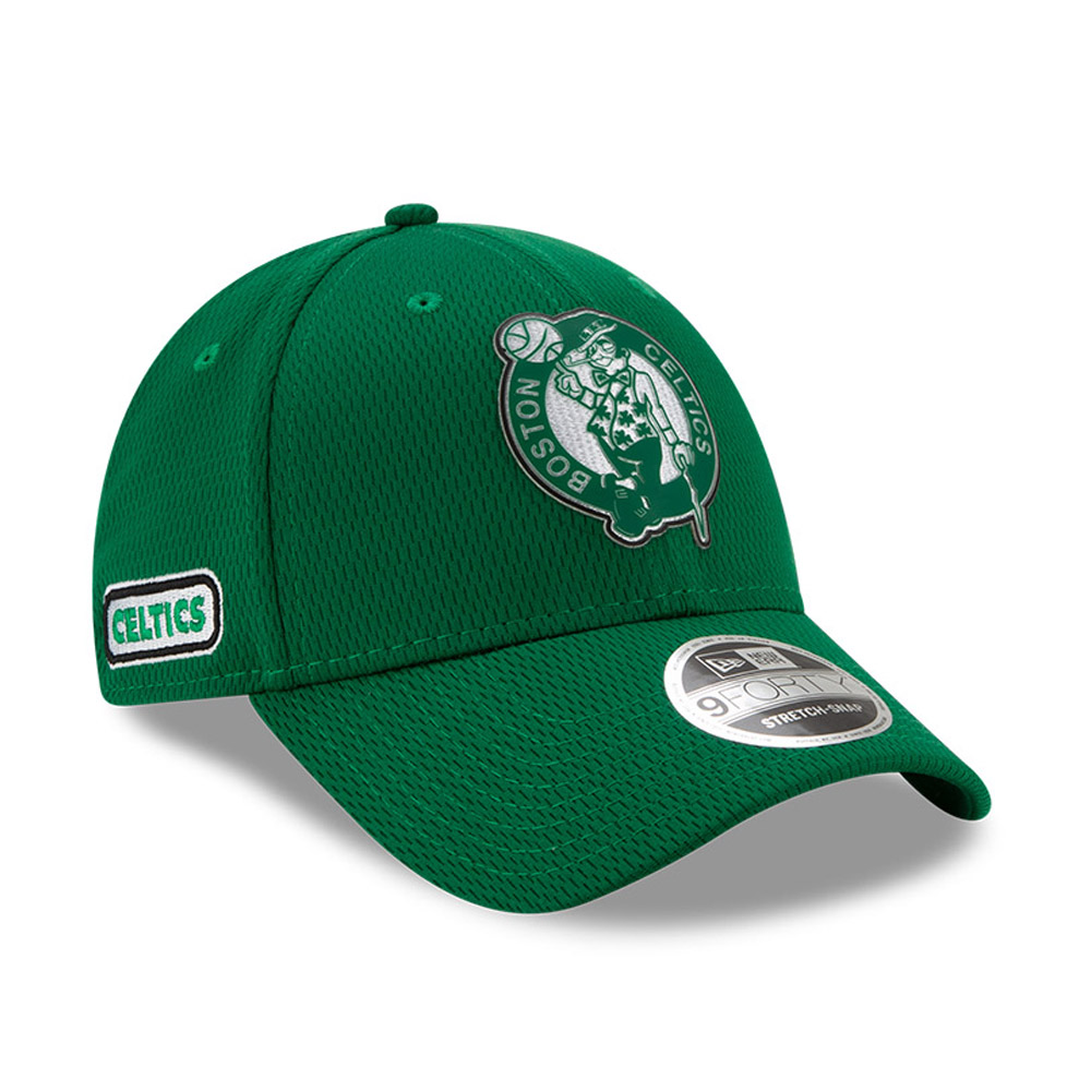 Gorra Boston Celtics Back Half  9FORTY elástica con botón de presión, verde