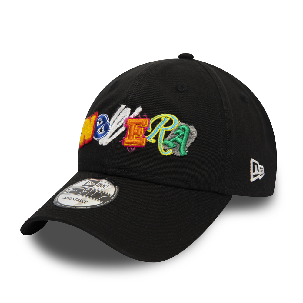 Gorra New Era Letter Patches 9FORTY, negro