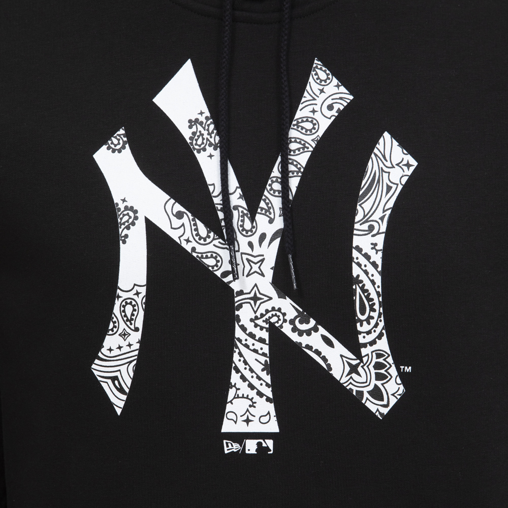 Sweat à capuche New York Yankees Paisley Print, noir