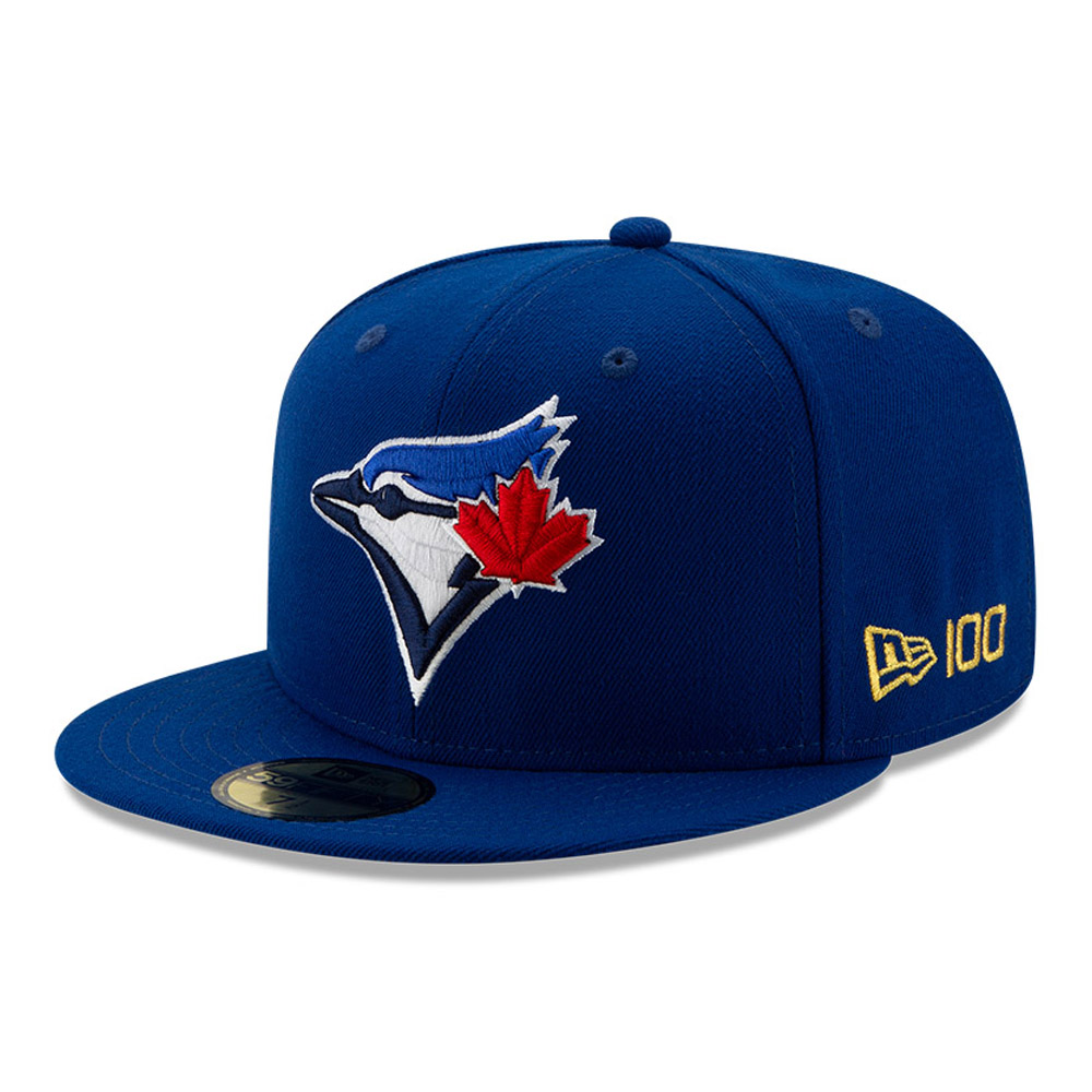 Cappellino 59FIFTY MLB 100 dei Toronto Blue Jays blu
