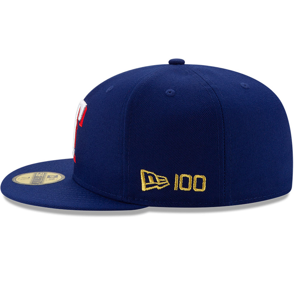 Cappellino 59FIFTY MLB 100 dei Texas Rangers blu