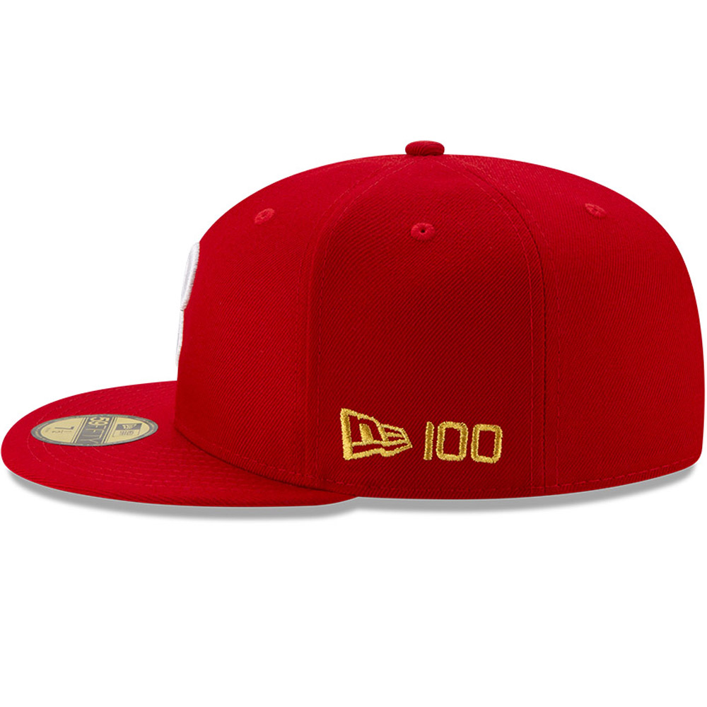 Casquette 59FIFTY rouge des Philadelphia Phillies de la MLB 100