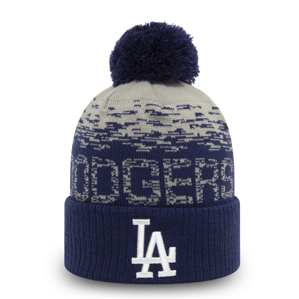 LA Dodgers Navy Bobble Beanie Hat