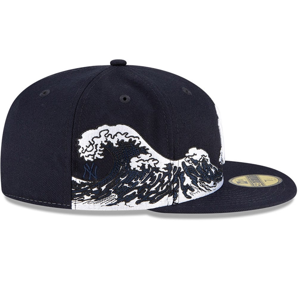 Cappellino 59FIFTY Fitted New York Yankees MLB Wave Blu Navy