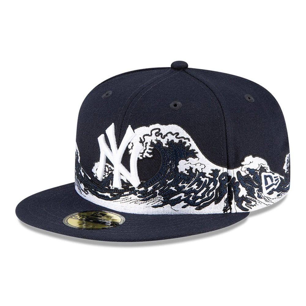 New York Yankees MLB Wave Navy 59FIFTY Fitted Cap