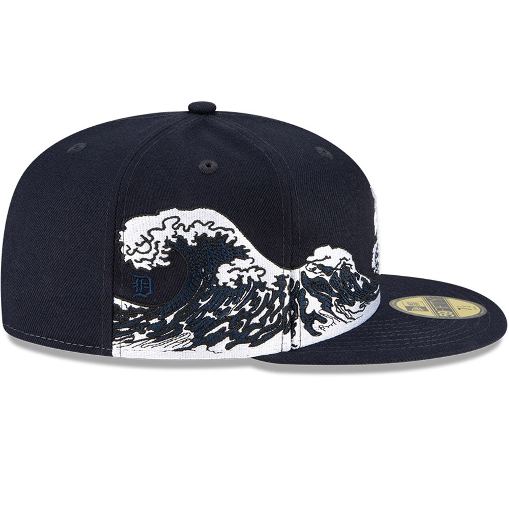 Detroit Tigers MLB Wave Navy 59FIFTY Fitted Cap