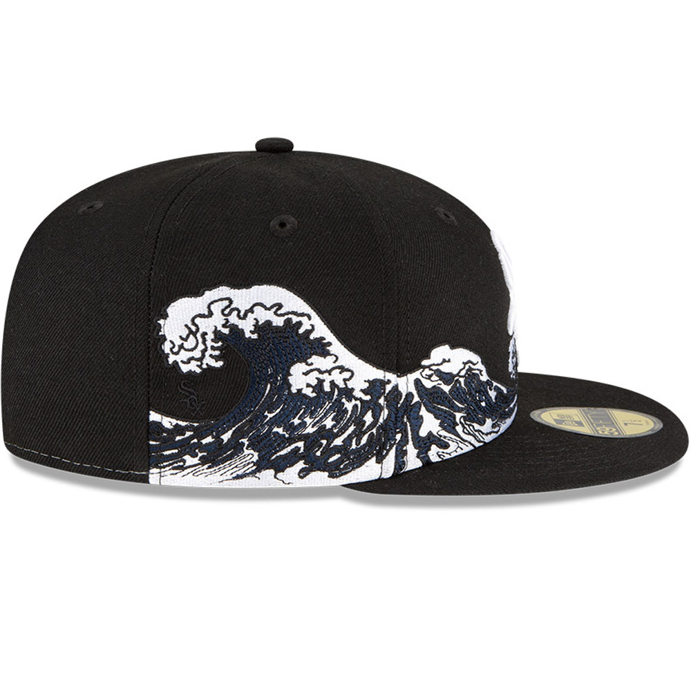Chicago White Sox MLB Wave Black 59FIFTY Fitting Cap