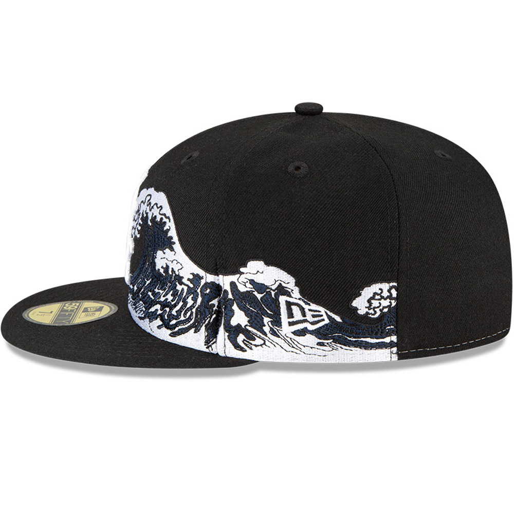 Chicago White Sox MLB Wave Black 59FIFTY Fitted Cap