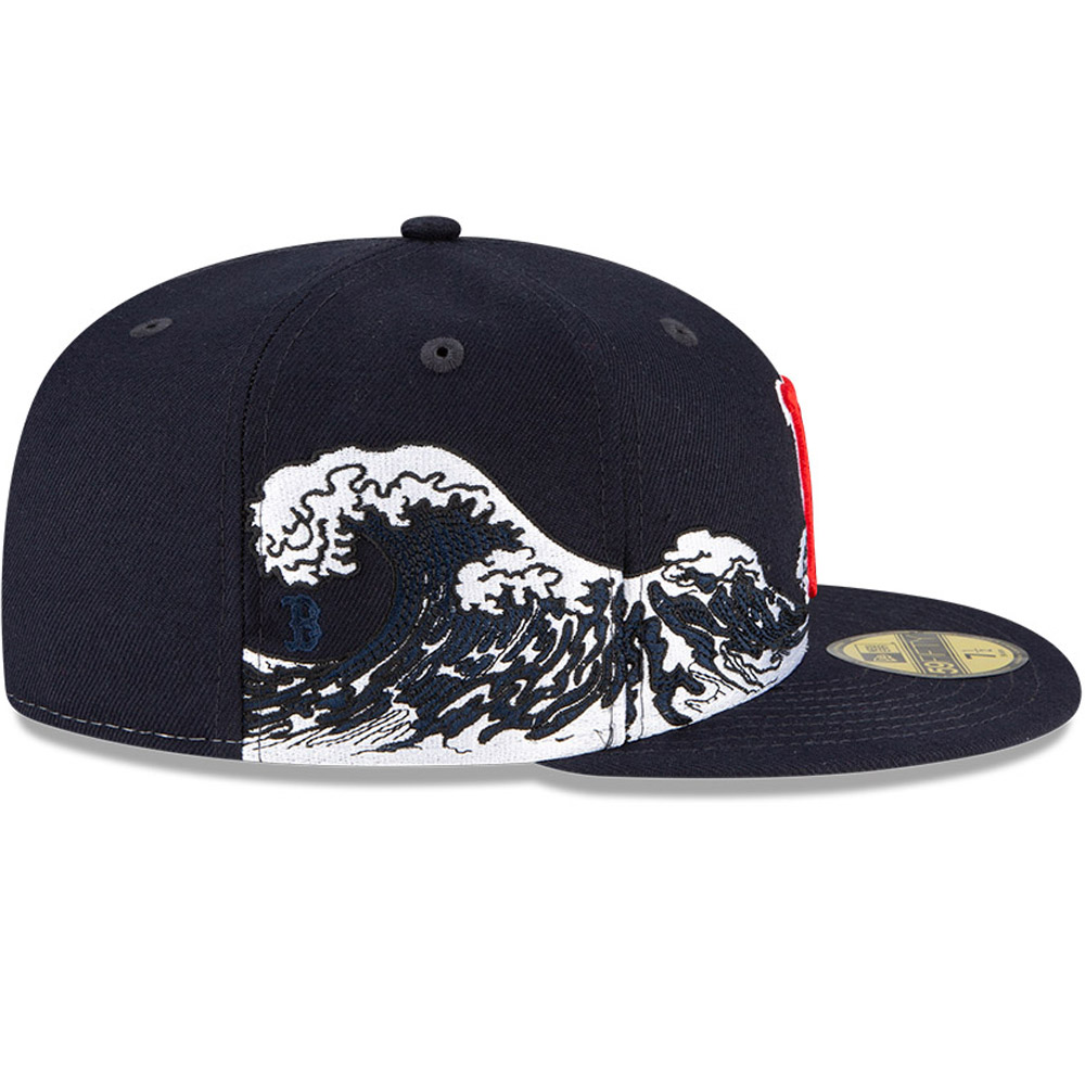 Casquette Boston Red Sox 100 ans Wave 59FIFTY, bleu marine