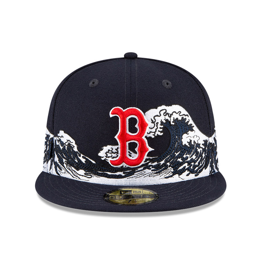 Casquette Boston Red Sox 100 ans Wave 59FIFTY, bleu marine