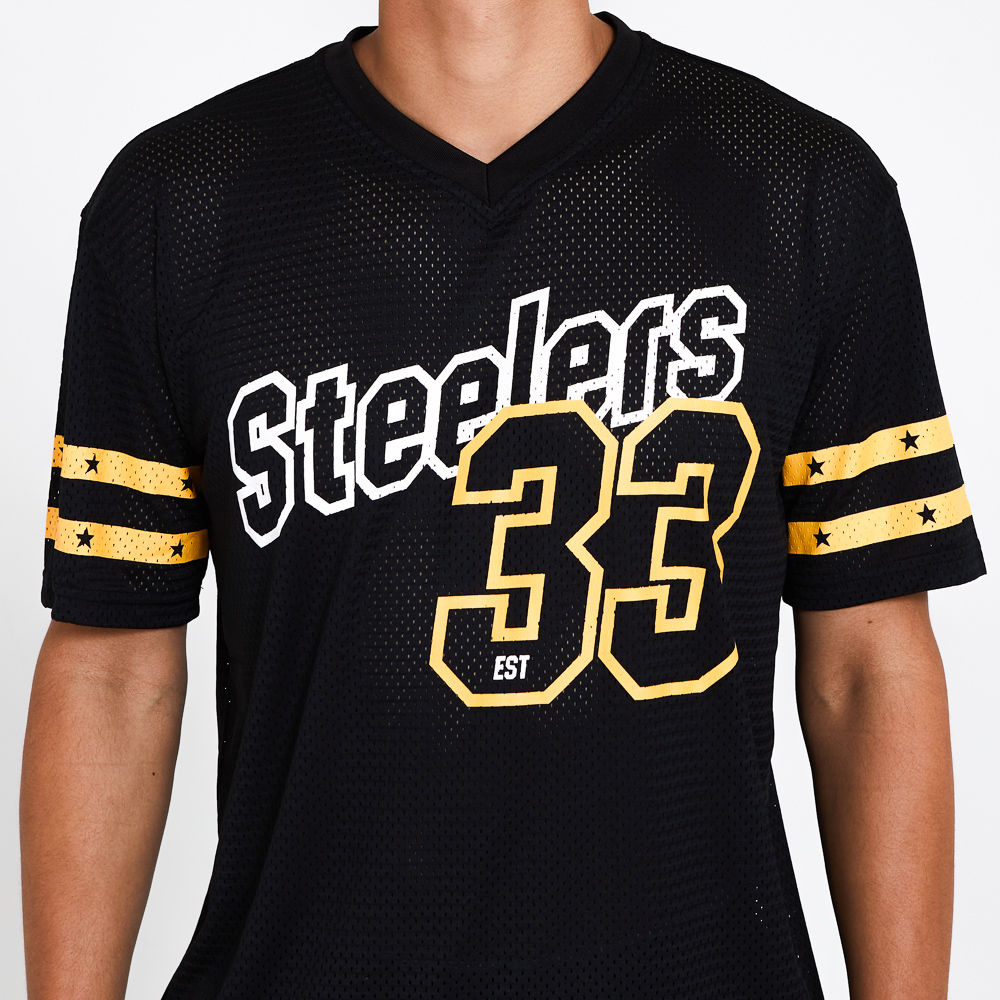 T-shirt Pittsburgh Steelers Oversized Mesh nera