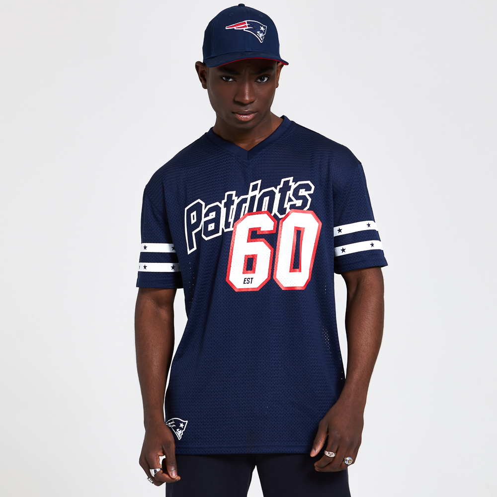 Camiseta New England Patriots Oversized Mesh, azul marino