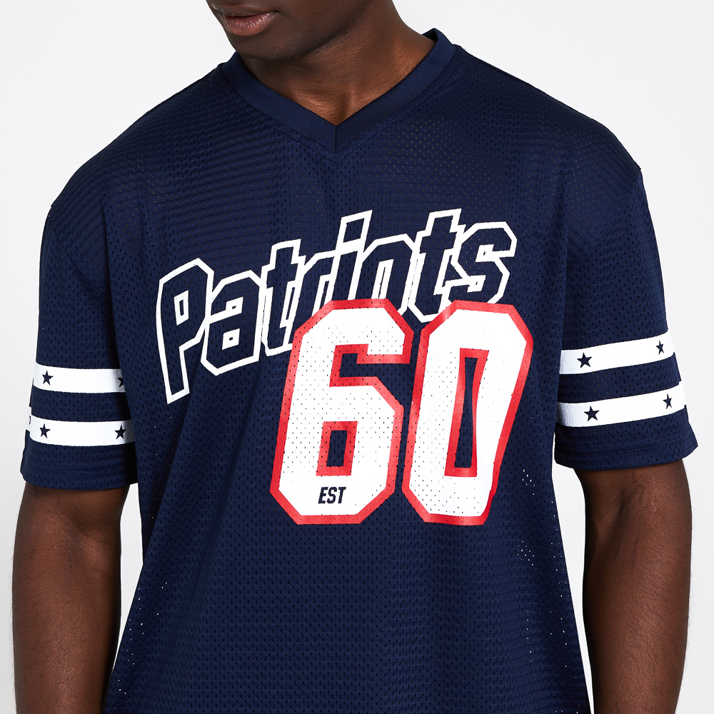 Camiseta New England Patriots Oversized Mesh, azul marino