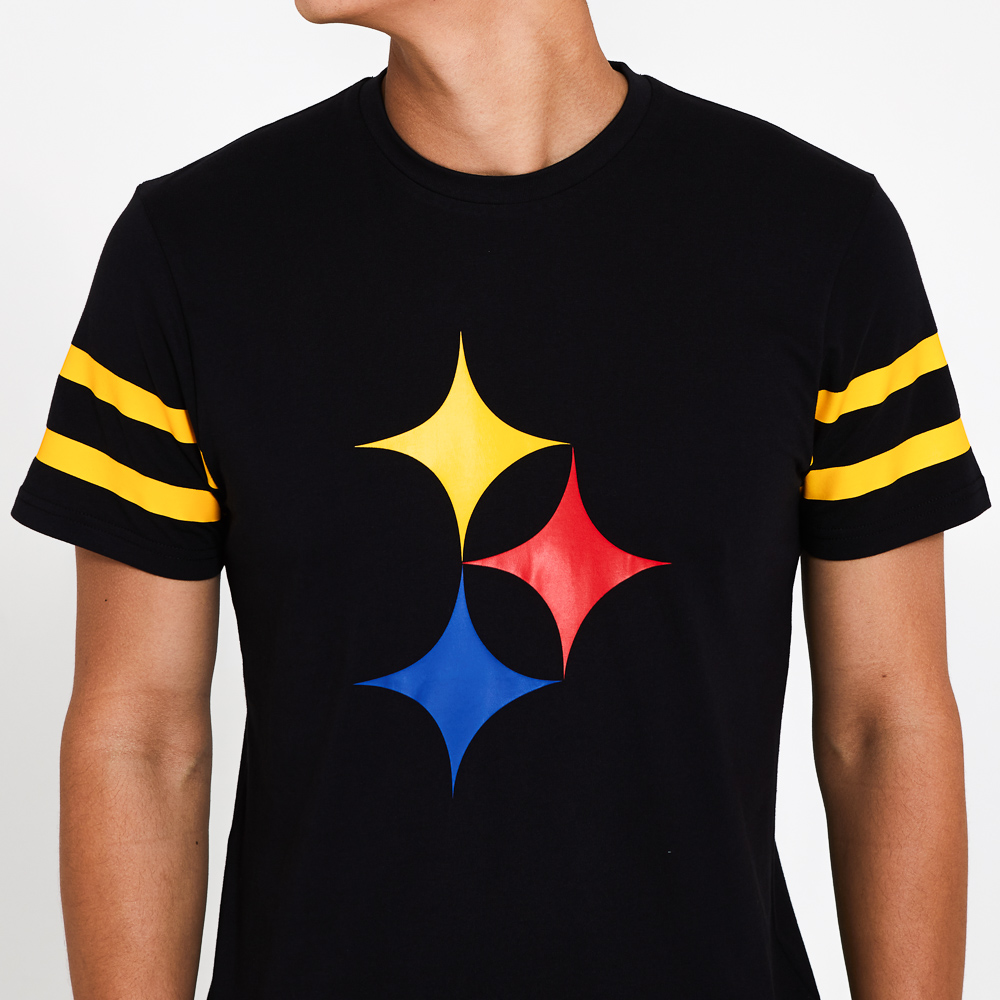 Pittsburgh Steelers Logo Elements Black T-Shirt