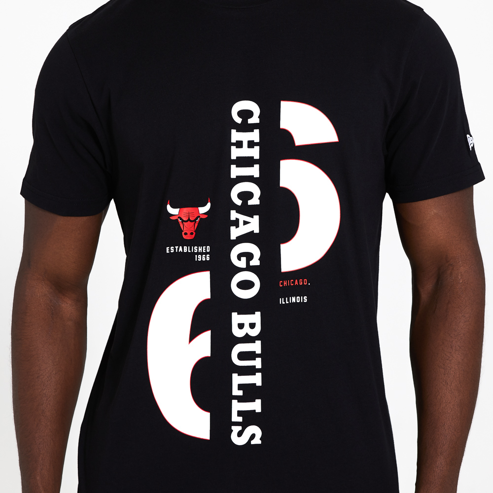 Chicago Bulls – Schwarzes T-Shirt mit Grafik