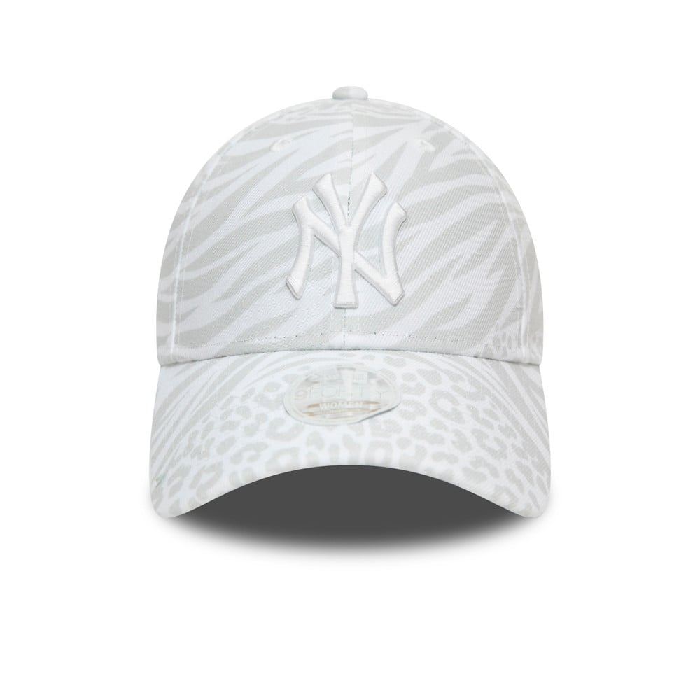 9FORTY – New York Yankees – Tonal All Over Print – Damenkappe in Weiß