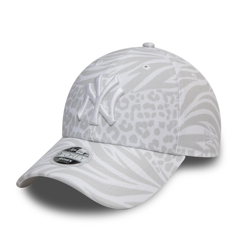 Gorra New York Yankees Tonal All Over Print 9FORTY mujer, blanco