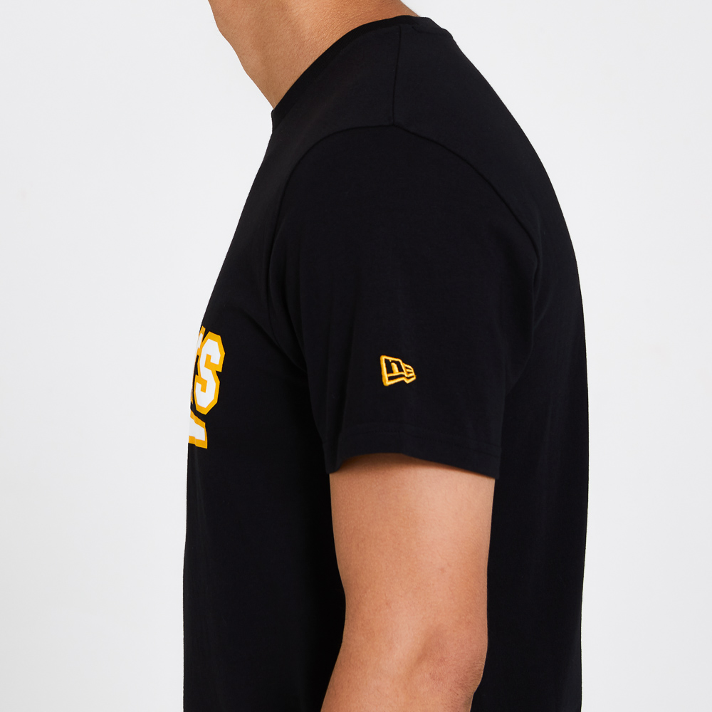 Pittsburgh Steelers – T-Shirt mit Schriftzug – Schwarz