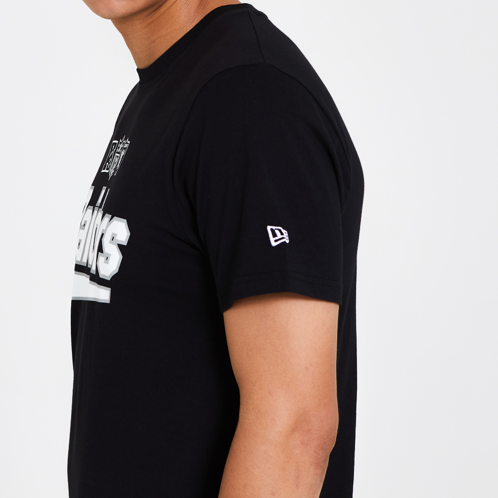 Oakland Raiders – T-Shirt in Schwarz mit Schriftzug