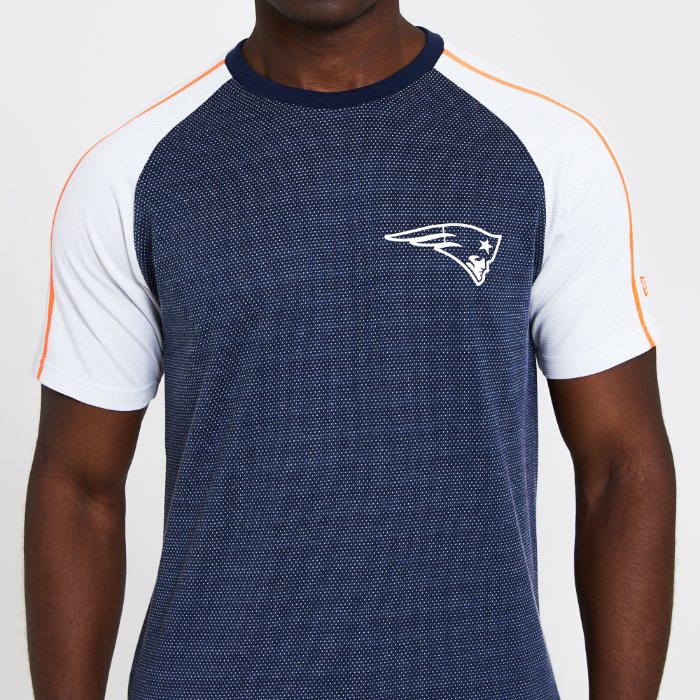 New England Patriots – Gestreiftes T-Shirt – Blau