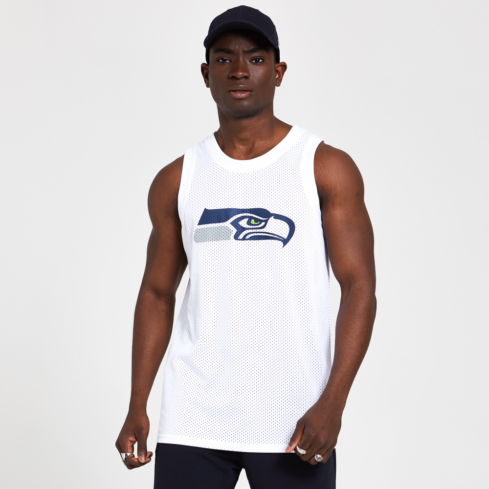 Camiseta sin mangas Seattle Seahawks Graphic, blanco