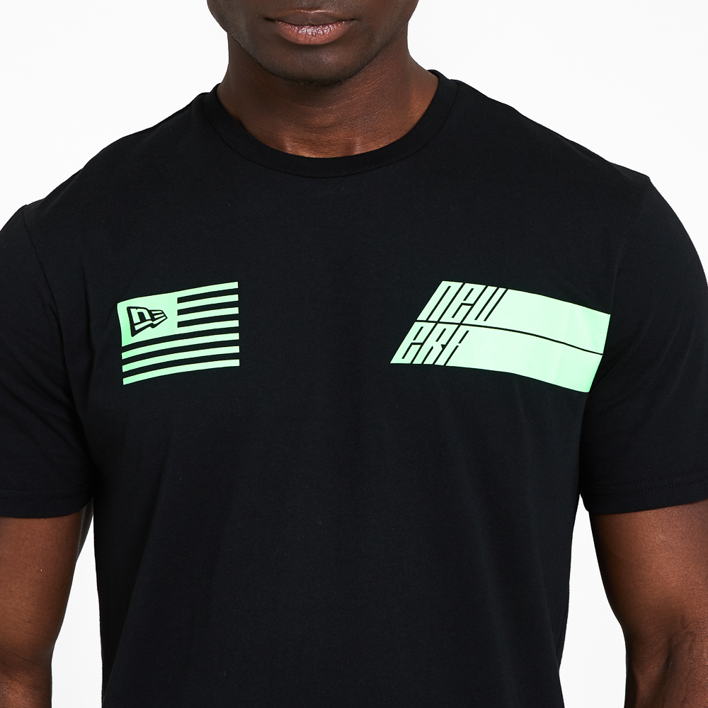 Camiseta New Era Neon Graphic, negro