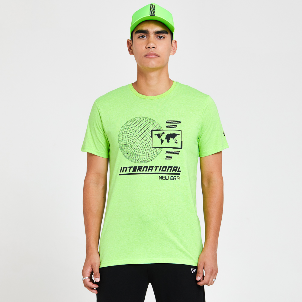 T-shirt New Era vert néon à motif