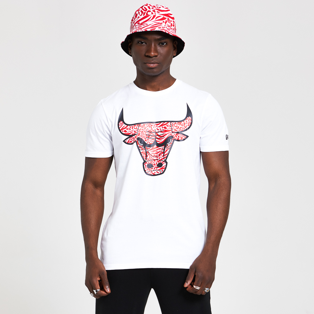T-shirt blanc avec logo Infill des Chicago Bulls