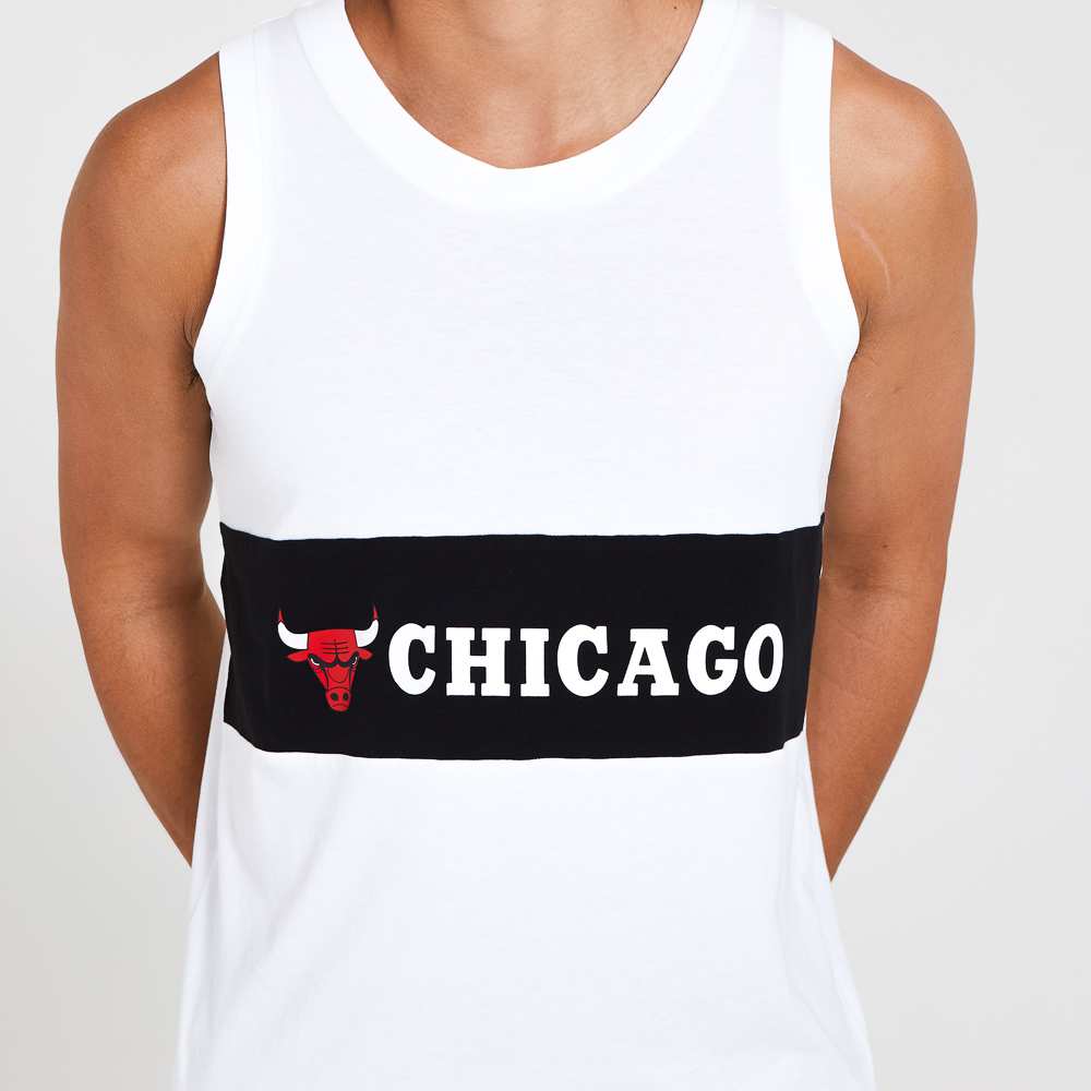 Chicago Bulls – Weiße Weste mit Blockdesign in Schwarz