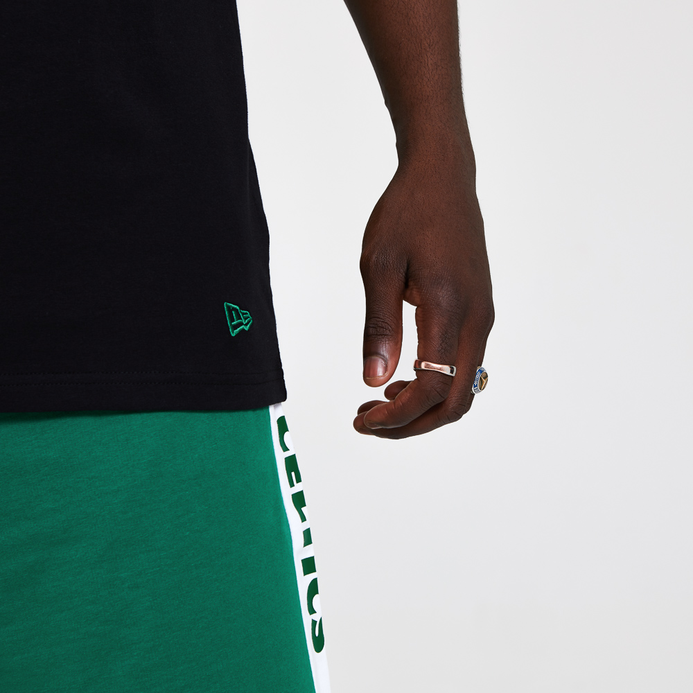 Débardeur des Boston Celtics noir à bande verte