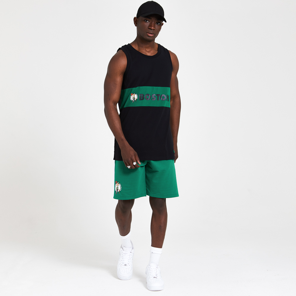 Boston Celtics – Schwarze Weste mit Blockdesign in Grün