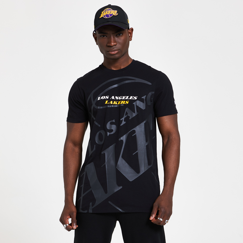 Camiseta Los Angeles Lakers Gradient and Graphic, negro