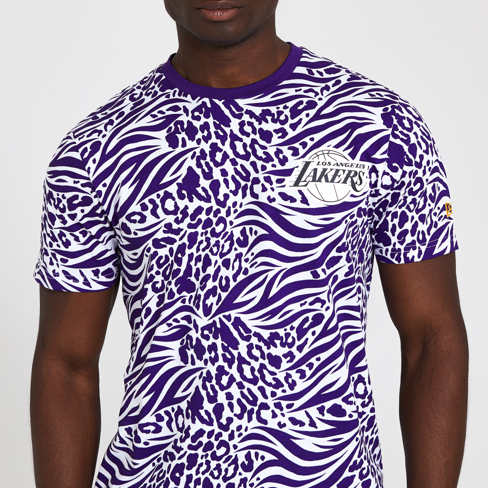 Los Angeles Lakers – Vollständig bedrucktes T-Shirt – Lila
