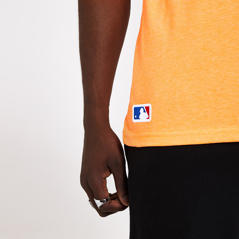 New York Yankees Logo Infill Arancione T-Shirt