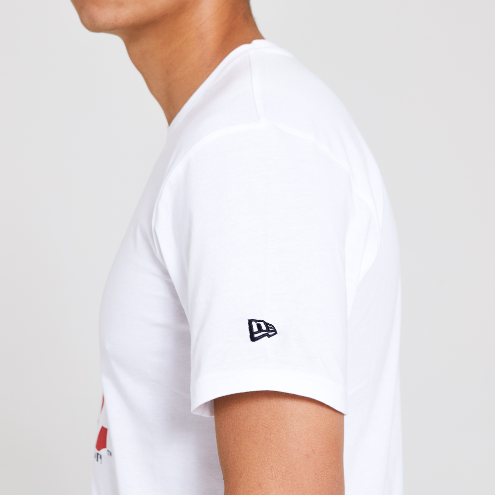 Logotipo de los Dodgers de Los Ángeles Relleno Camiseta Blanca