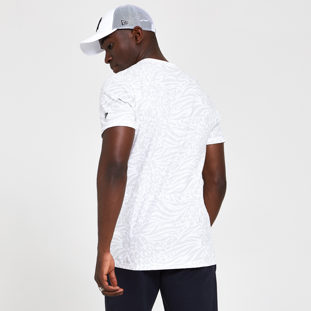 New York Yankees – Vollständig bedrucktes T-Shirt in Weiß