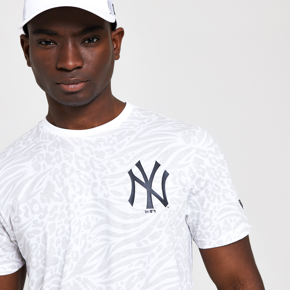 New York Yankees All Over Print White T-Shirt