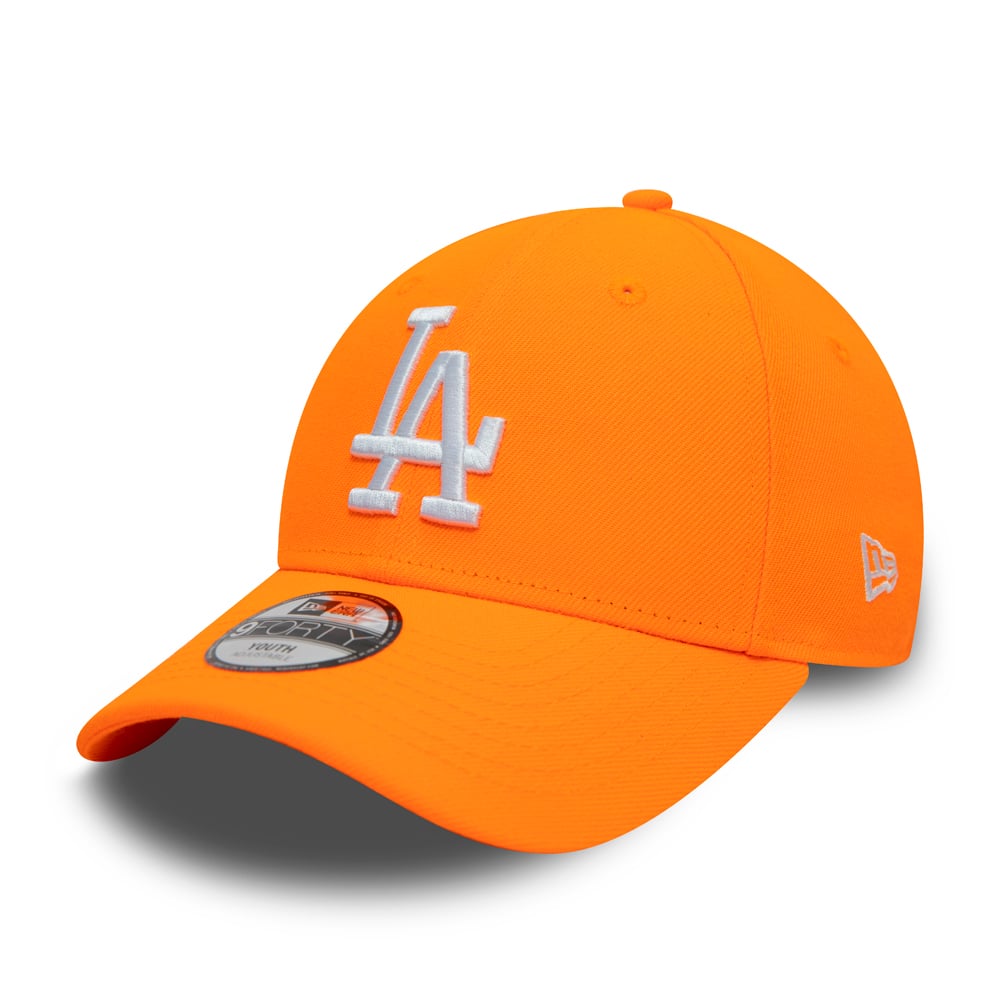 Cappellino 9FORTY arancione fluo dei Los Angeles Dodgers bambino