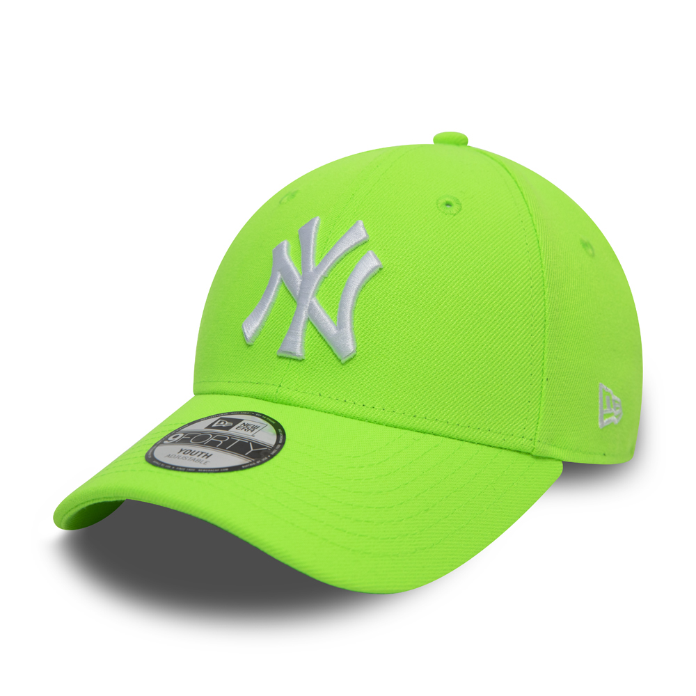 Casquette New York Yankees 9FORTY enfant, vert fluo