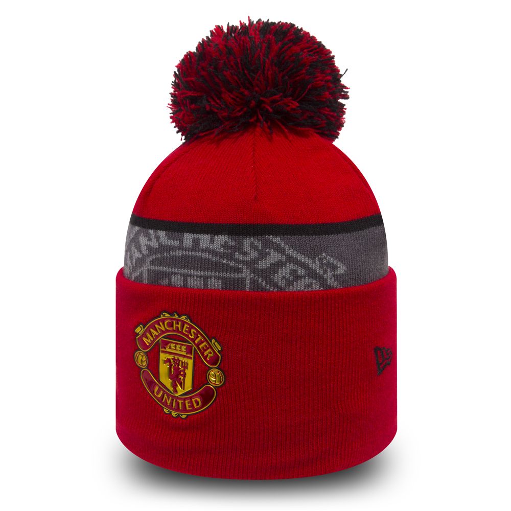Crown Crest – Manchester United – Rote Strickmütze