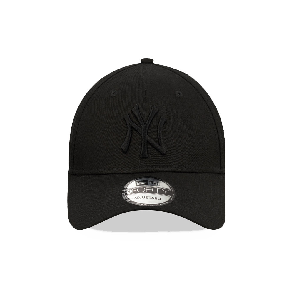 Schwarze New York Yankees Essential 9FORTY Verstellbare Cap