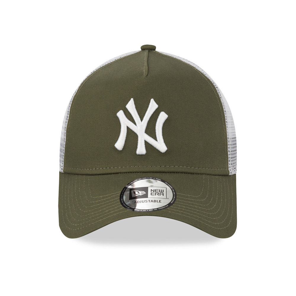 New York Yankees Khaki A-Frame Trucker Cap