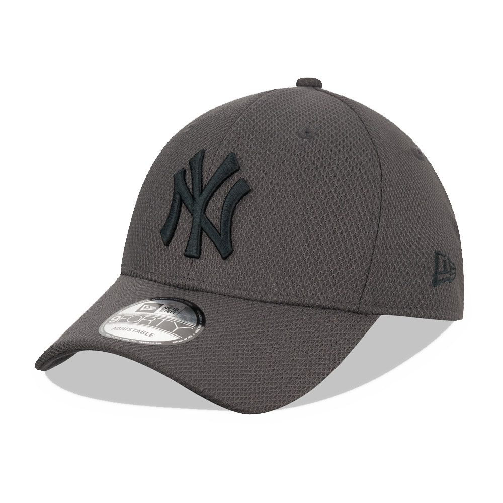 Graue New York Yankees Diamond Era 9FORTY Verstellbare Cap