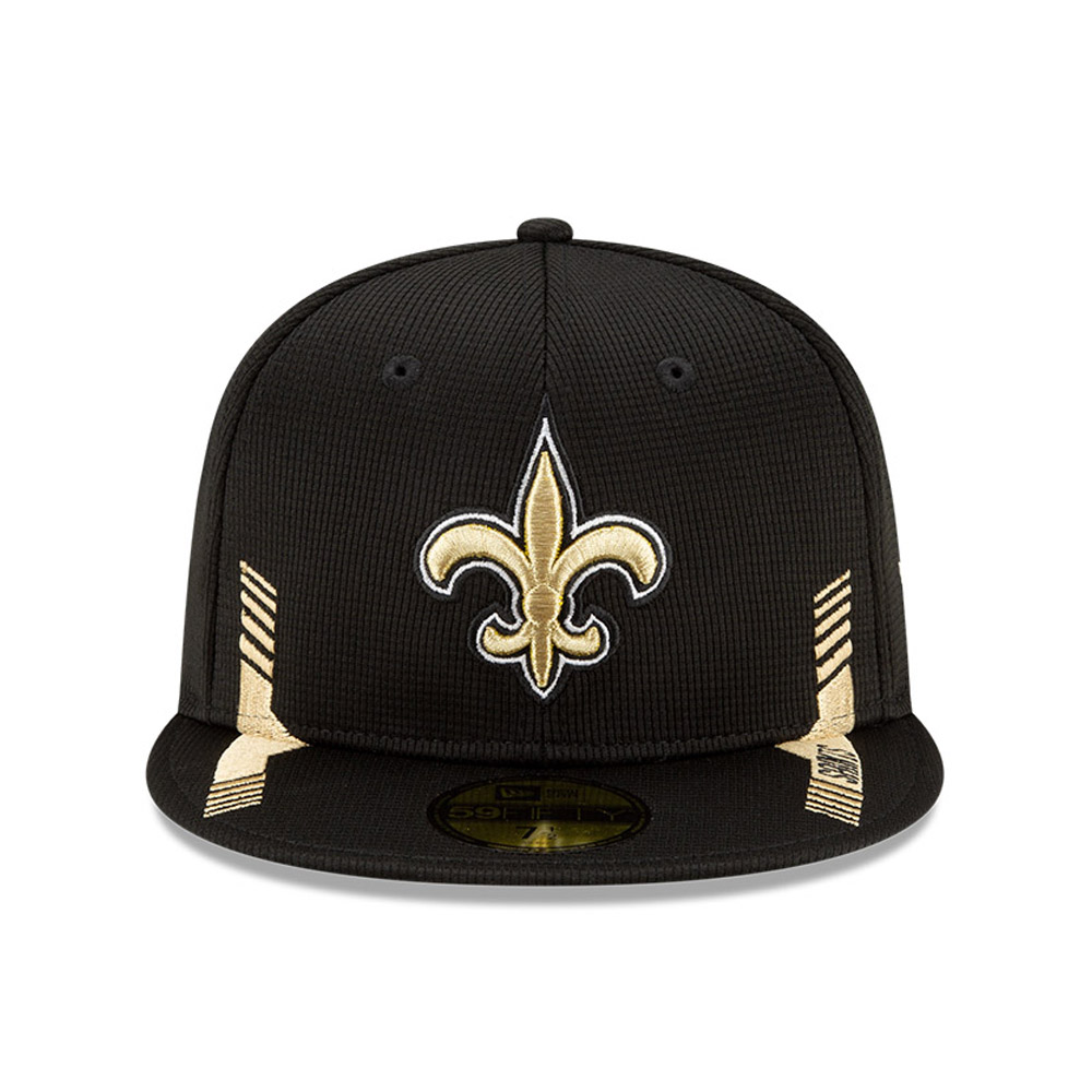 New Orleans Saints NFL Sideline Home Nero 59FIFTY Berretto