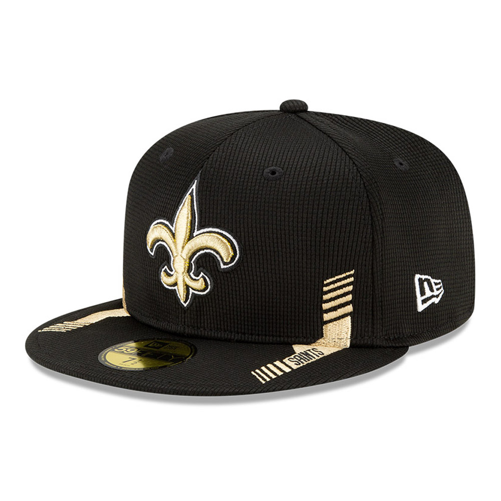 New Orleans Saints NFL Sideline Home Nero 59FIFTY Berretto