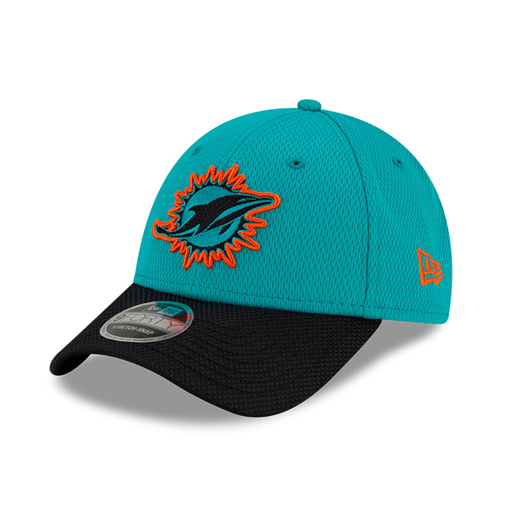 Miami Dolphins NFL Sideline Road Türkis 9FORTY Stretch Snap Cap