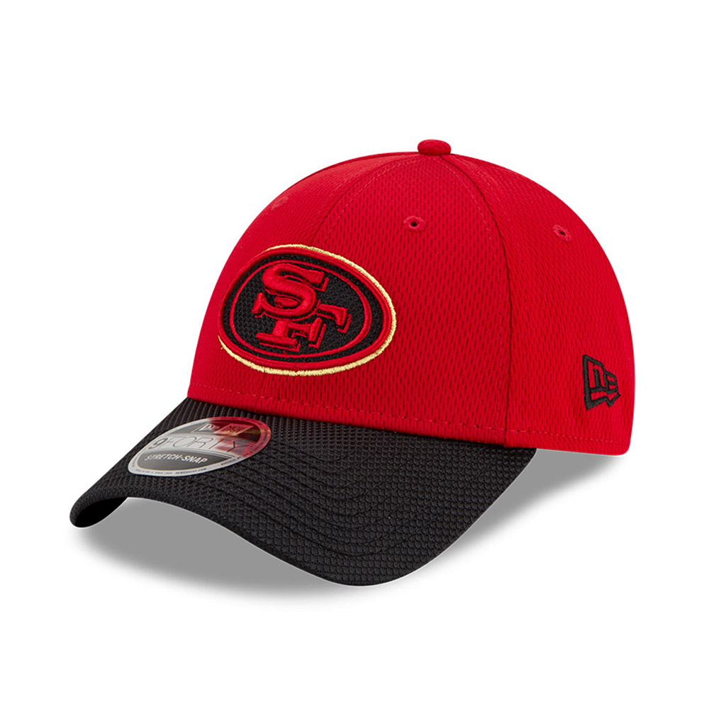 San Francisco 49ers NFL Sideline Road Red 9FORTY Stretch Snap Cap