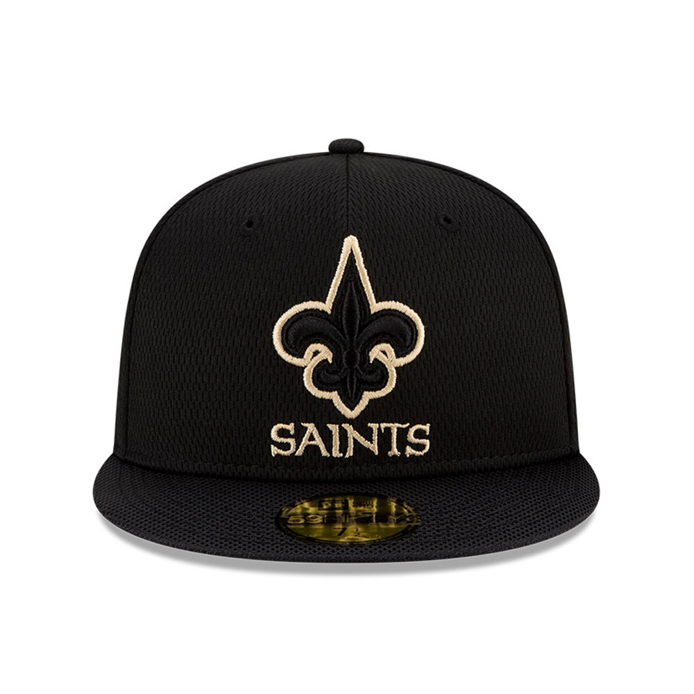 Casquette Saints de la Nouvelle-Orléans NFL Sideline Road 59FIFTY Noire