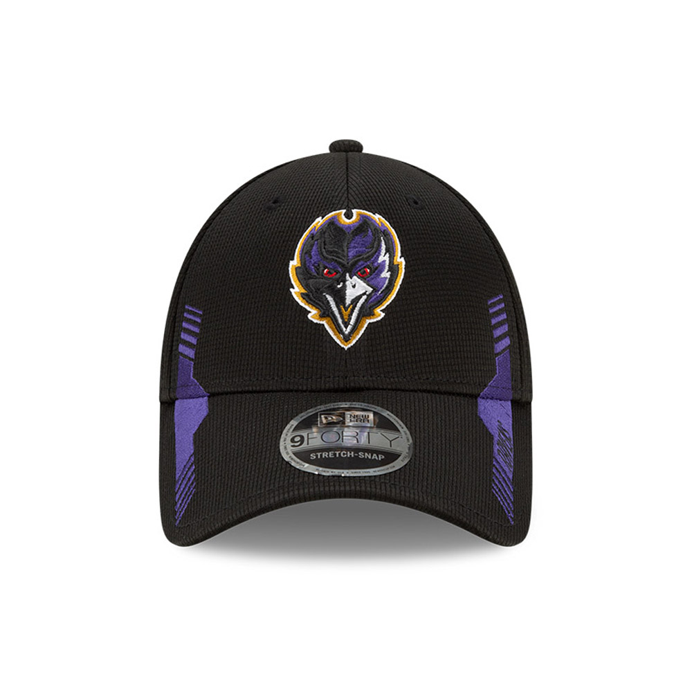 Baltimore Ravens NFL Sideline Home Schwarz 9FORTY Stretch Snap Cap